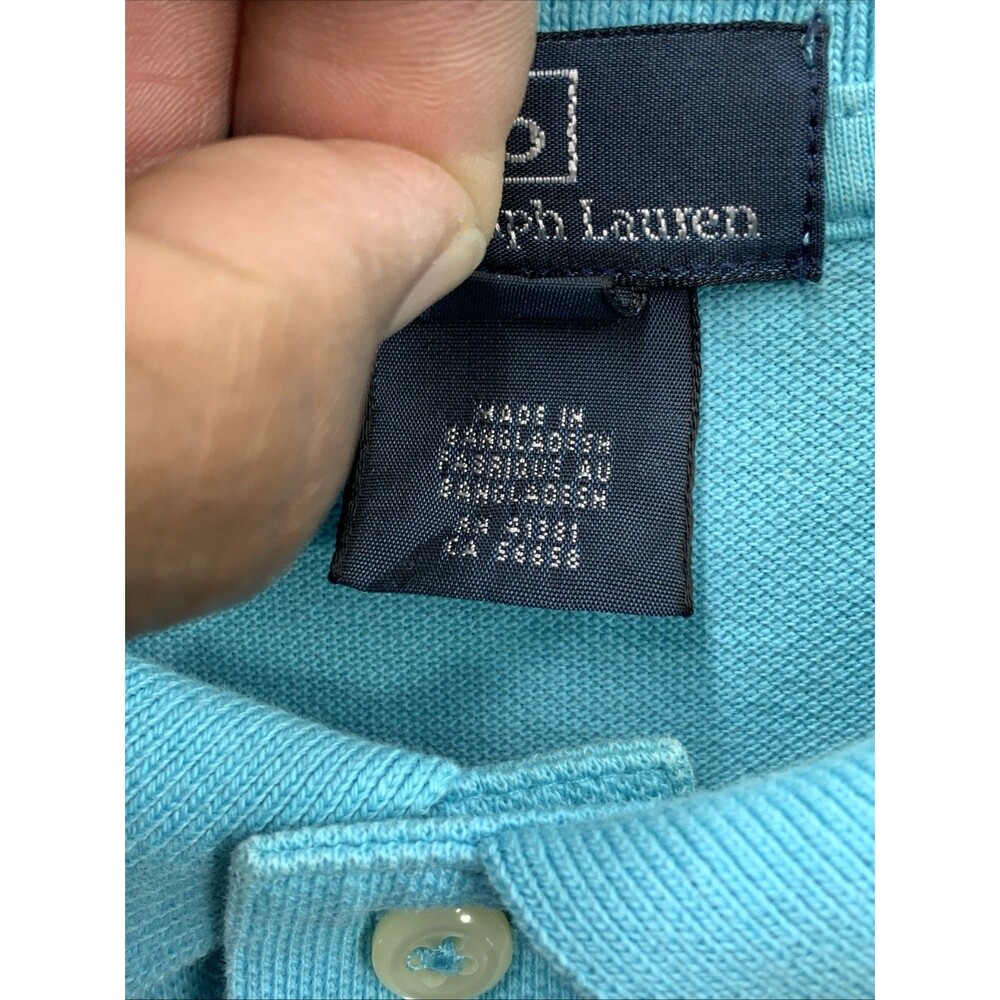 Vintage Polo By Ralph Lauren Polo Top Youth Size XL ( 18-20 ) Teal Blue School - Picture 8 of 15